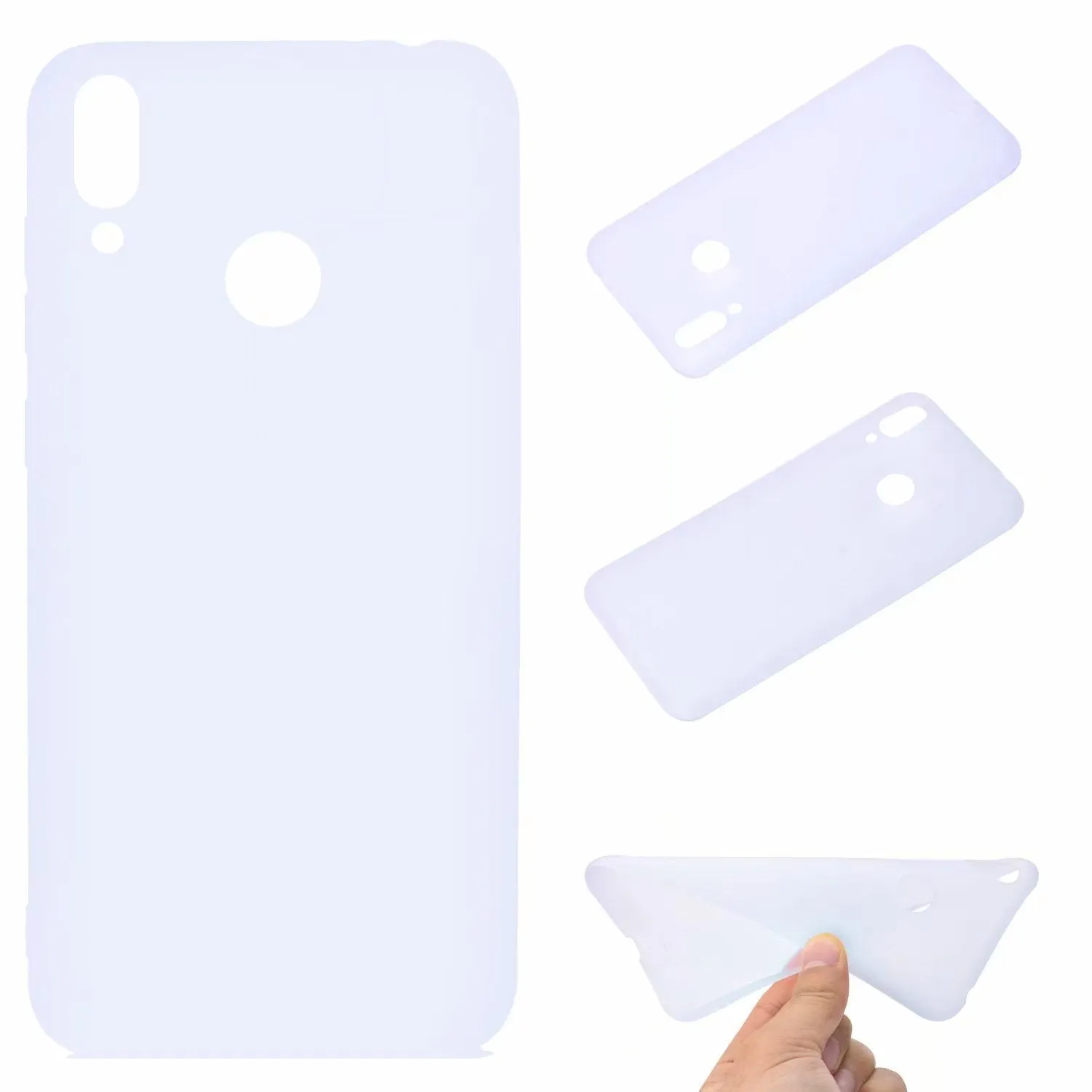 For HUAWEI Honor 8C Lovely Candy Color Matte TPU Anti-scratch Non-slip Protective Cover Back Case yellow