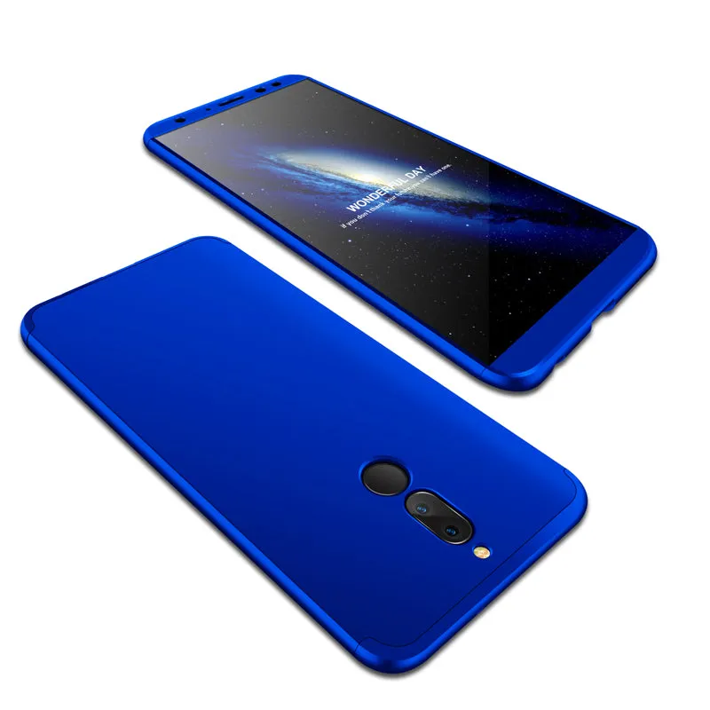 For HUAWEI MAIMANG 6/Mate 10 lite/Honor 9i(india)/Nova 2i Ultra Slim PC Back Cover Non-slip Shockproof 360 Degree Full Protective Case blue