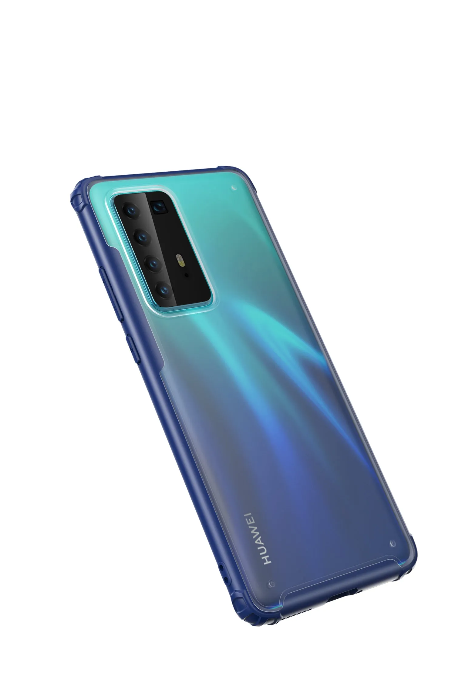 For HUAWEI P40 Pro Case PC Matte bottom TPU Soft Edge Cover Shockproof Mobile Phone Cover red