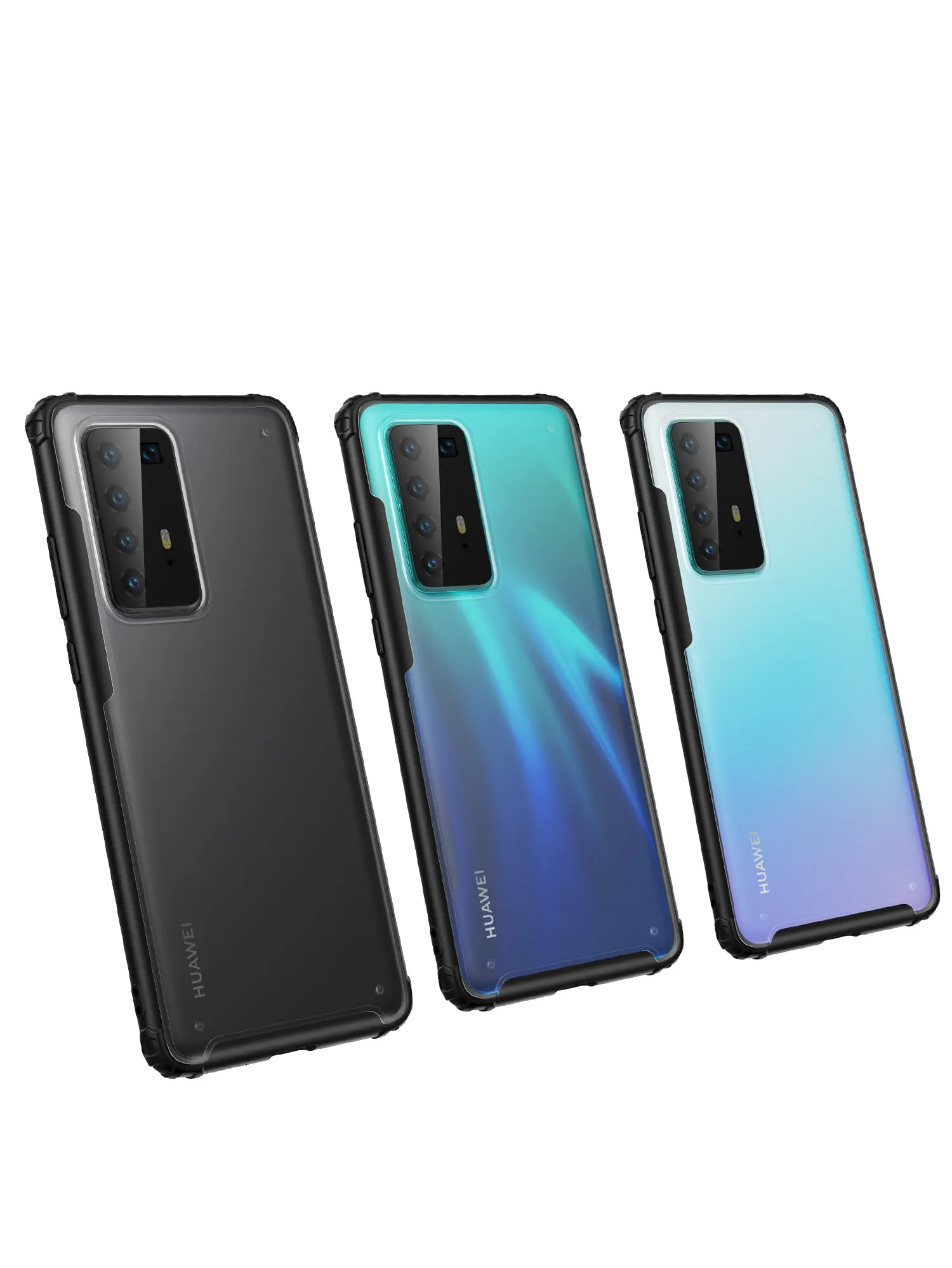 For HUAWEI P40 Pro Case PC Matte bottom TPU Soft Edge Cover Shockproof Mobile Phone Cover red