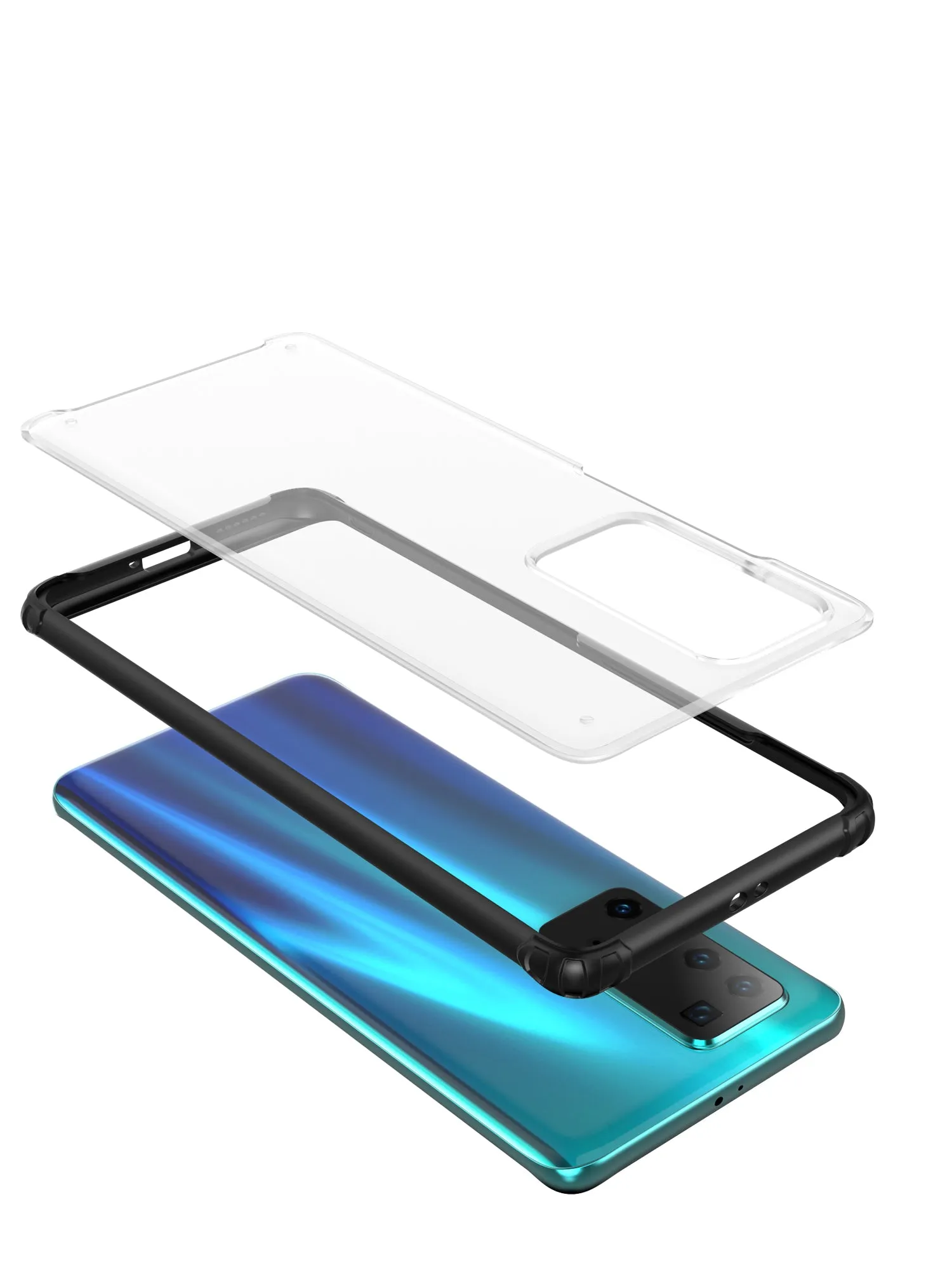 For HUAWEI P40 Pro Case PC Matte bottom TPU Soft Edge Cover Shockproof Mobile Phone Cover red