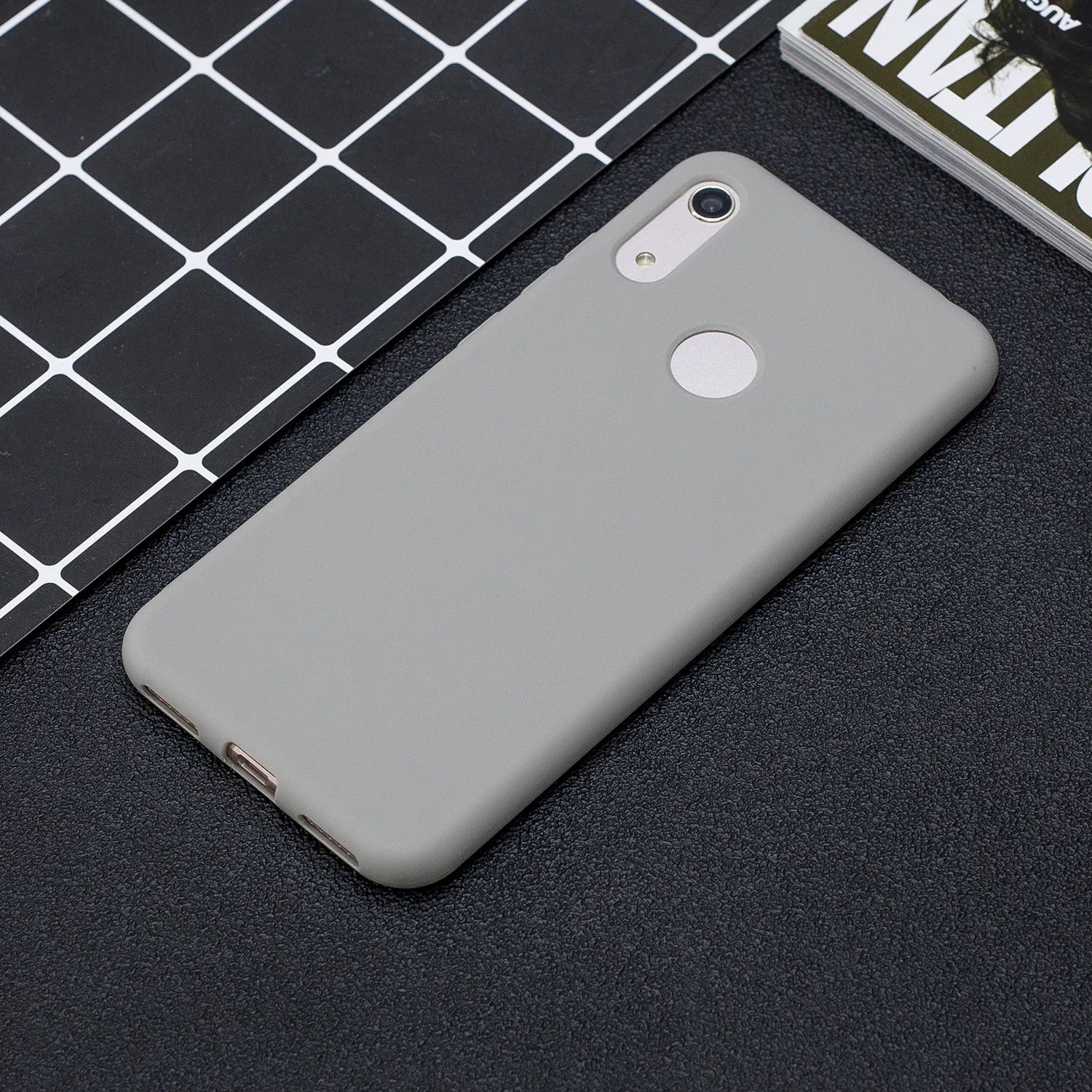 For HUAWEI Y6 2019 Lovely Candy Color Matte TPU Anti-scratch Non-slip Protective Cover Back Case 12