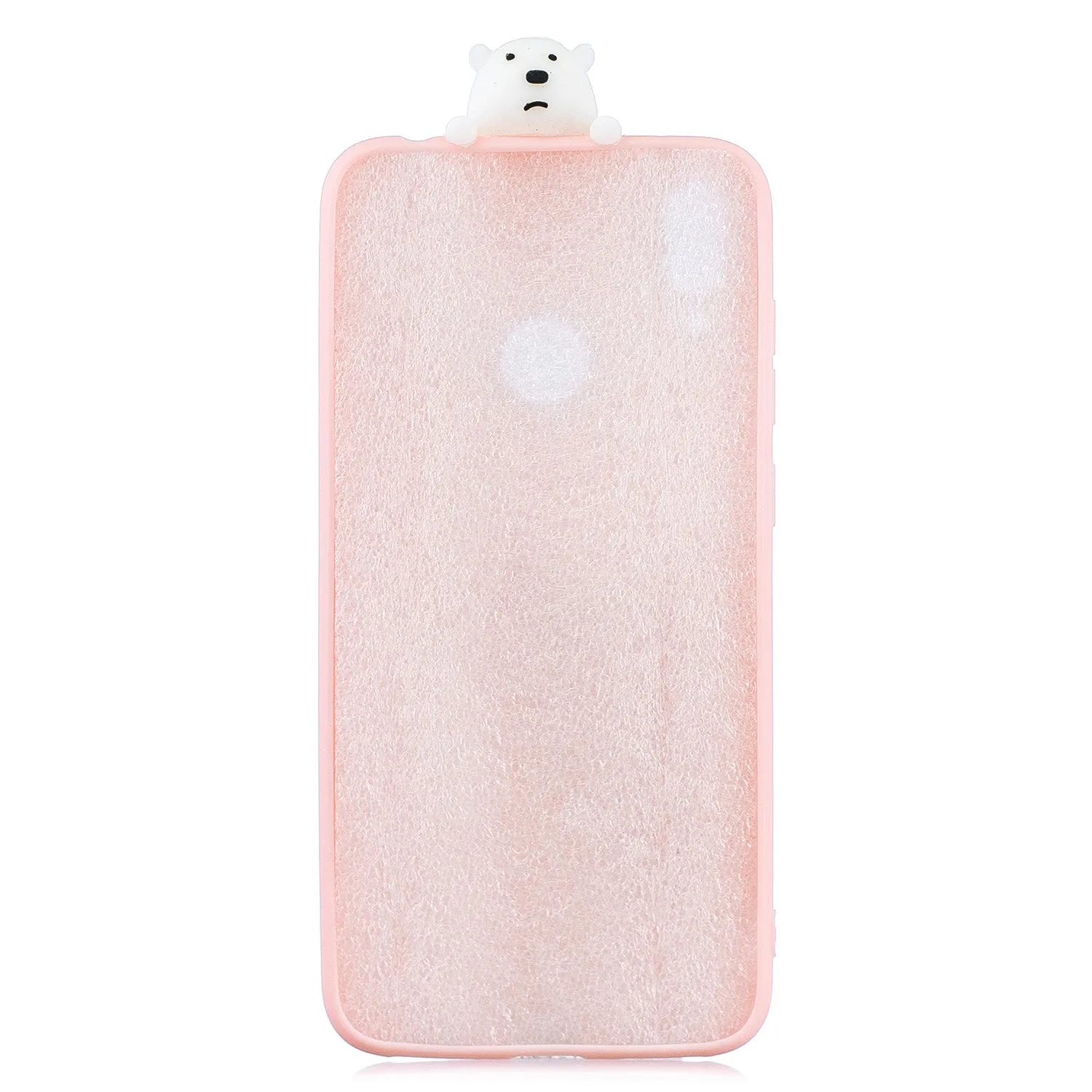 For Huawei Y7 2019 3D Cartoon Lovely Coloured Painted Soft TPU Back Cover Non-slip Shockproof Full Protective Case Big white bear