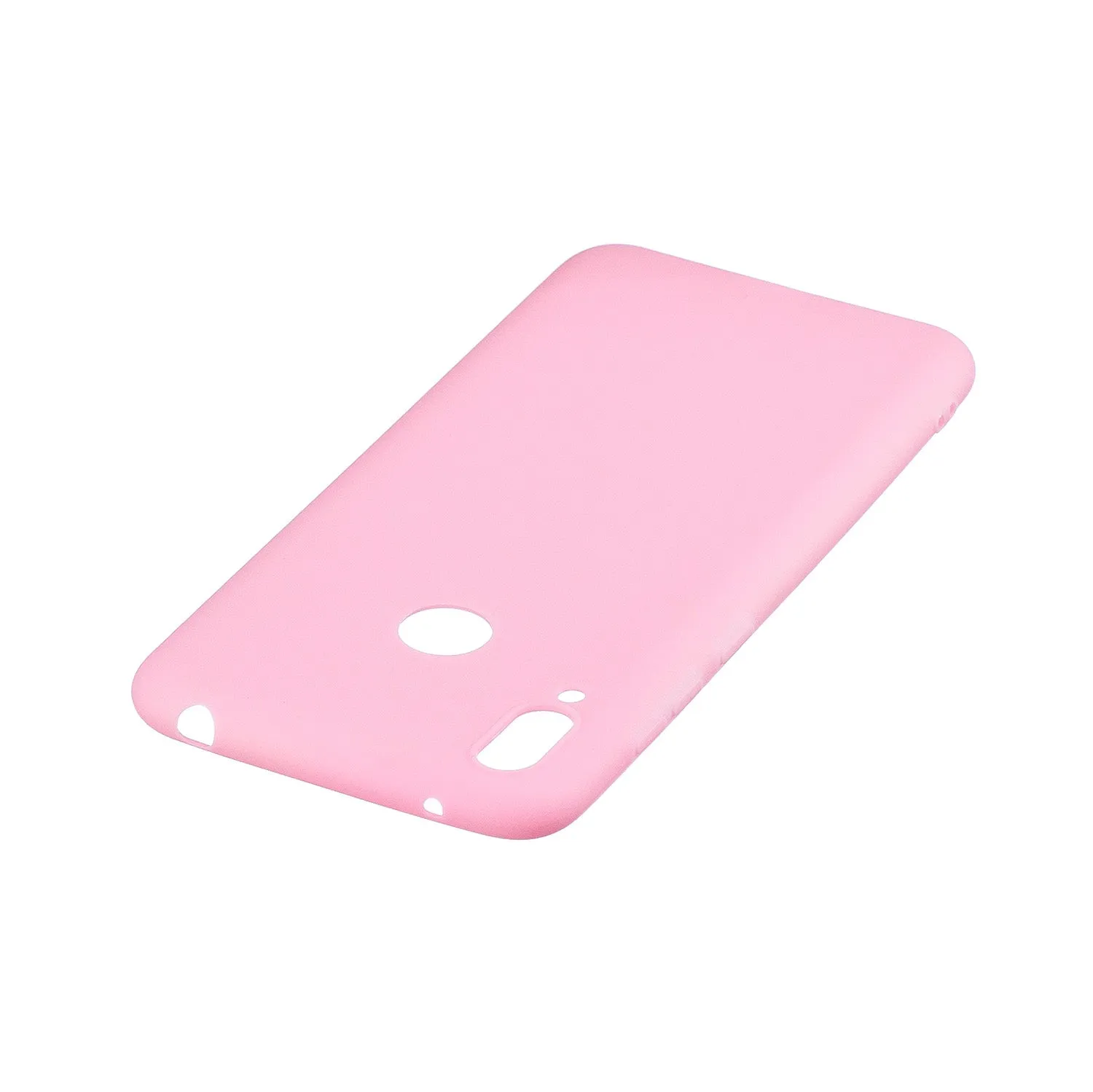 For HUAWEI Y7 2019 Lovely Candy Color Matte TPU Anti-scratch Non-slip Protective Cover Back Case dark pink