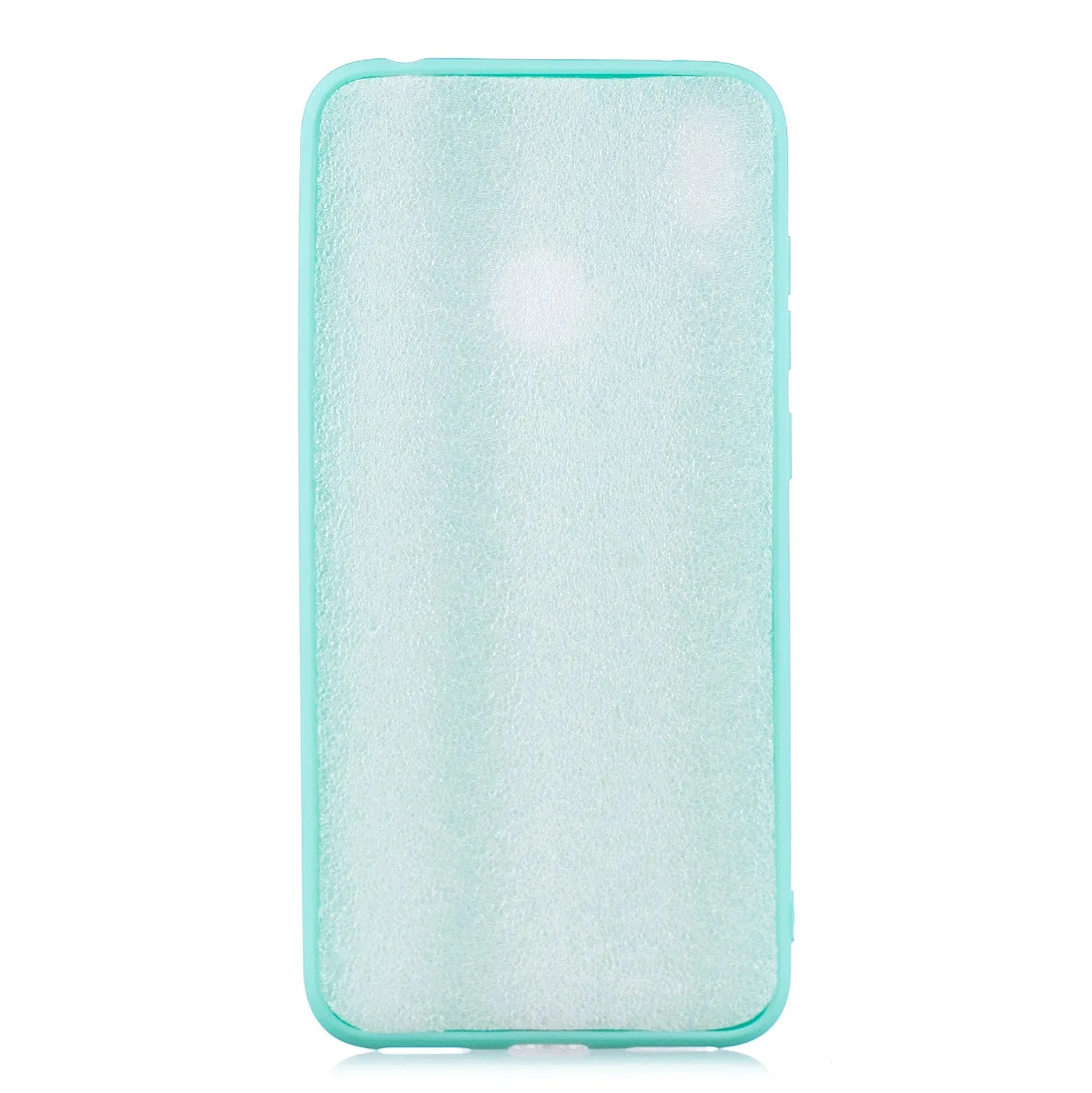 For HUAWEI Y7 2019 Lovely Candy Color Matte TPU Anti-scratch Non-slip Protective Cover Back Case Light blue