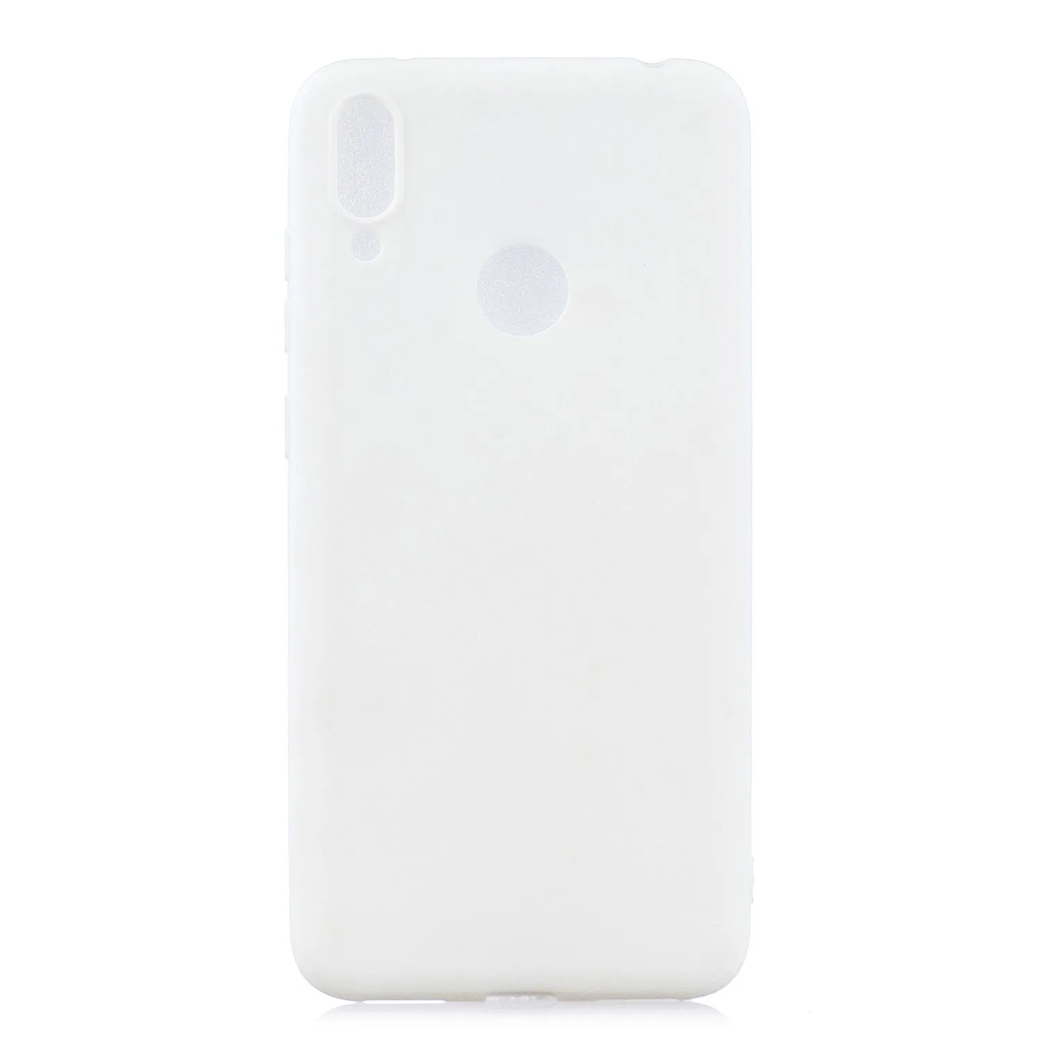 For HUAWEI Y7 2019 Lovely Candy Color Matte TPU Anti-scratch Non-slip Protective Cover Back Case Light blue