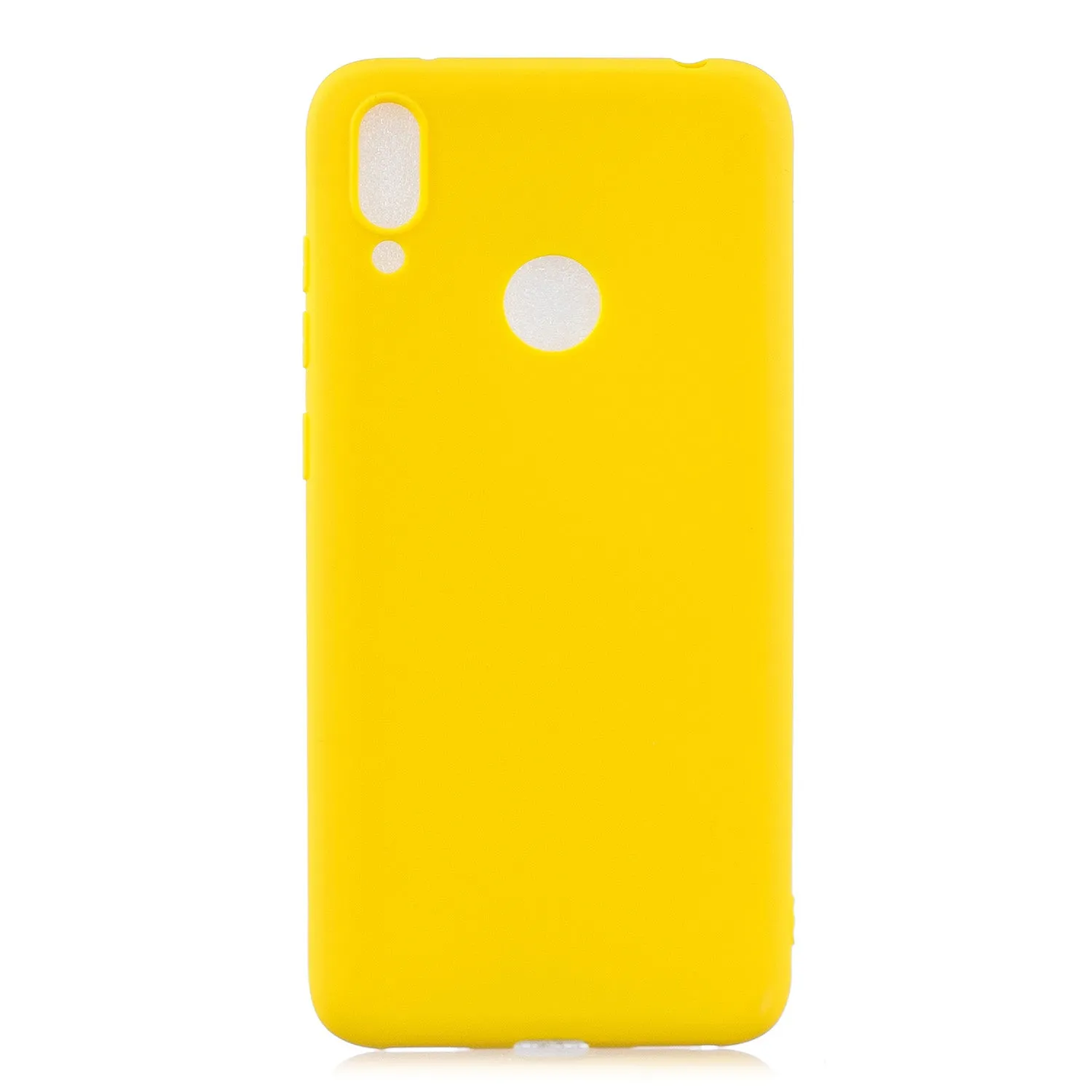 For HUAWEI Y7 2019 Lovely Candy Color Matte TPU Anti-scratch Non-slip Protective Cover Back Case red