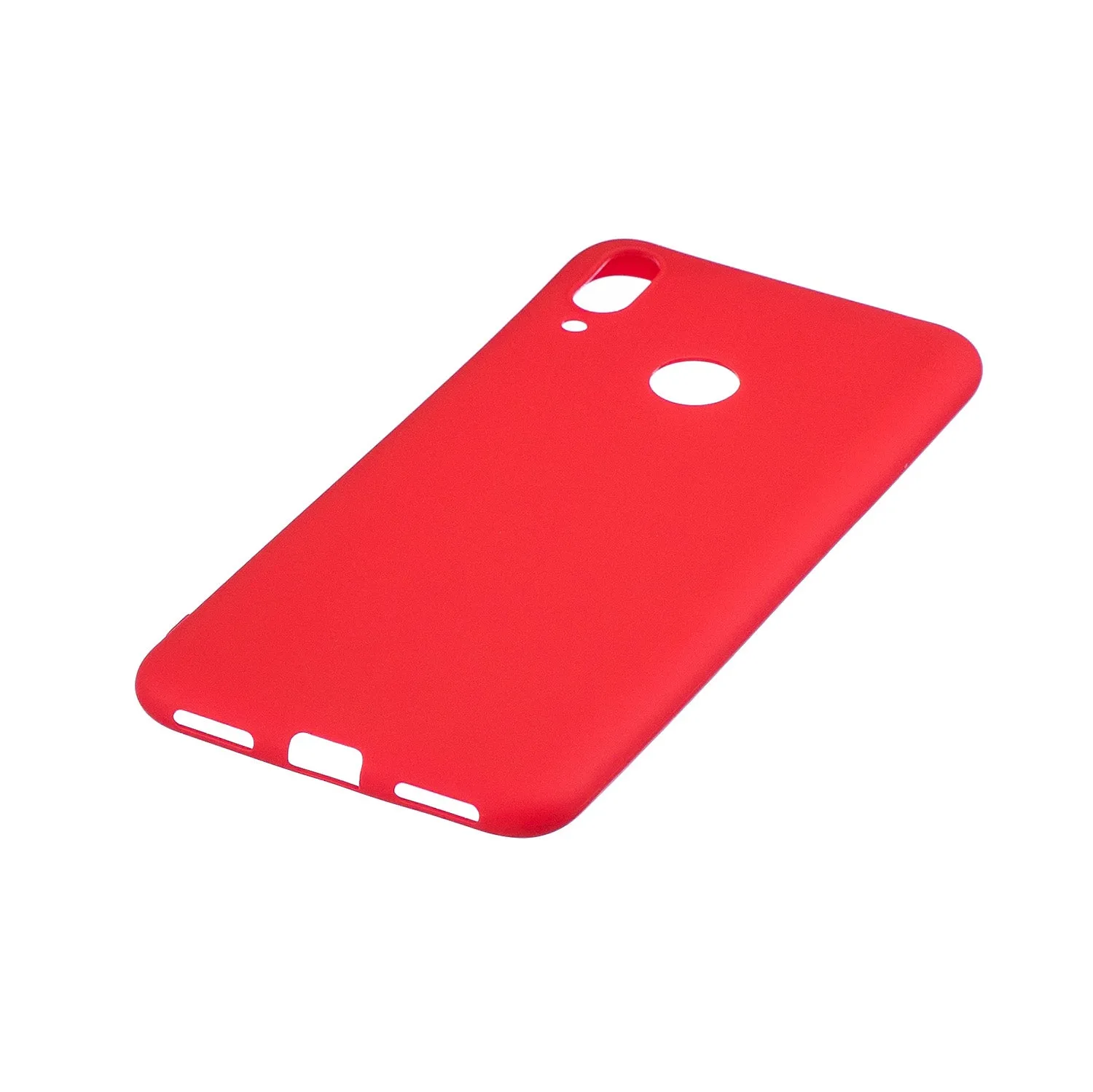 For HUAWEI Y7 2019 Lovely Candy Color Matte TPU Anti-scratch Non-slip Protective Cover Back Case red