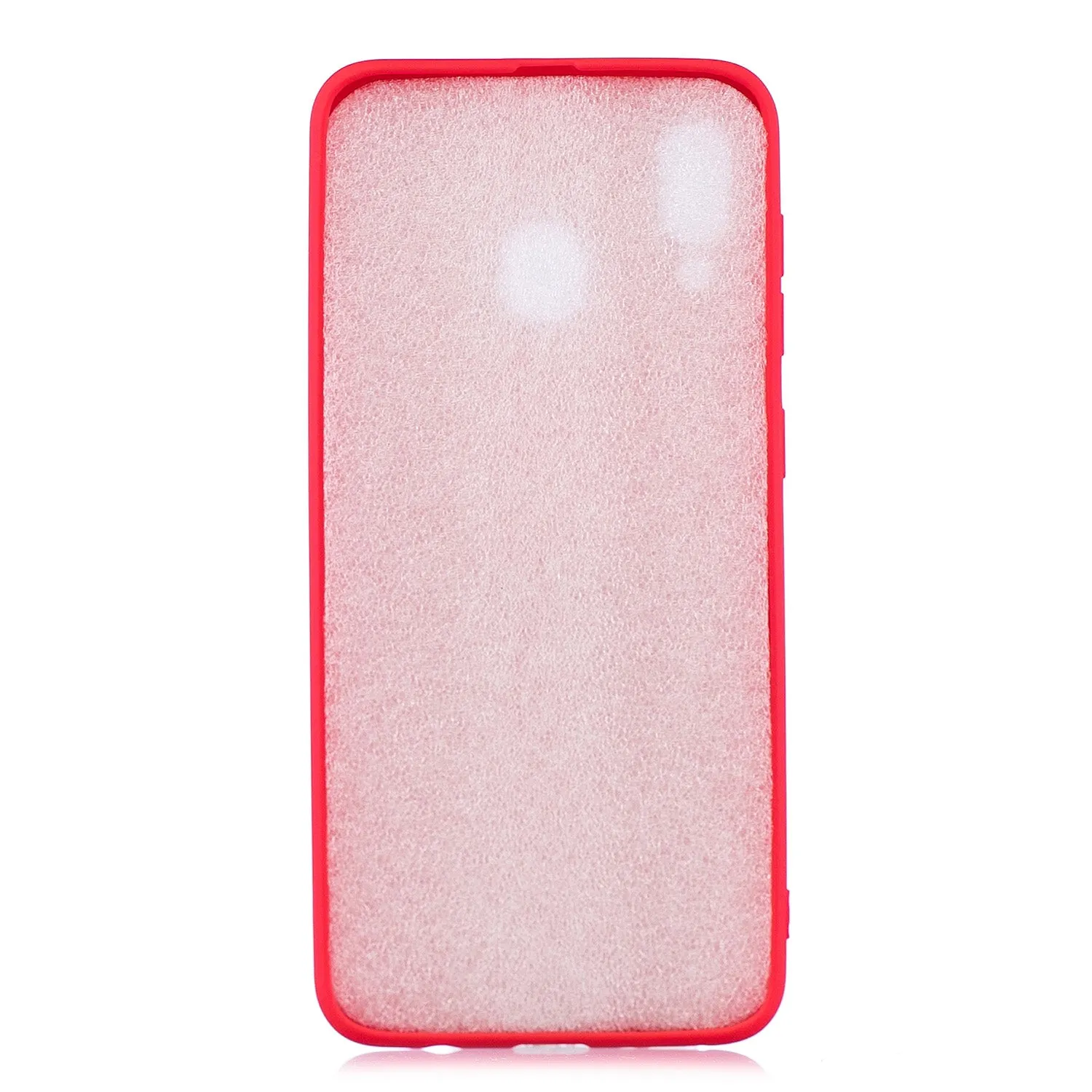 For HUAWEI Y9 2019 Lovely Candy Color Matte TPU Anti-scratch Non-slip Protective Cover Back Case red