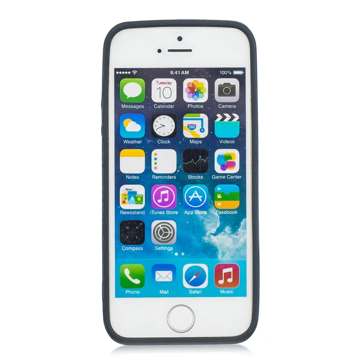 for iPhone 5/5S/SE Lovely Candy Color Matte TPU Anti-scratch Non-slip Protective Cover Back Case black