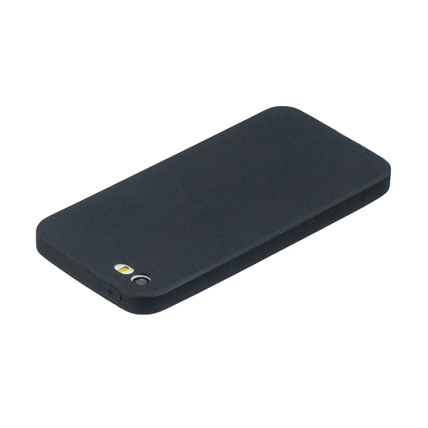 for iPhone 5/5S/SE Lovely Candy Color Matte TPU Anti-scratch Non-slip Protective Cover Back Case black