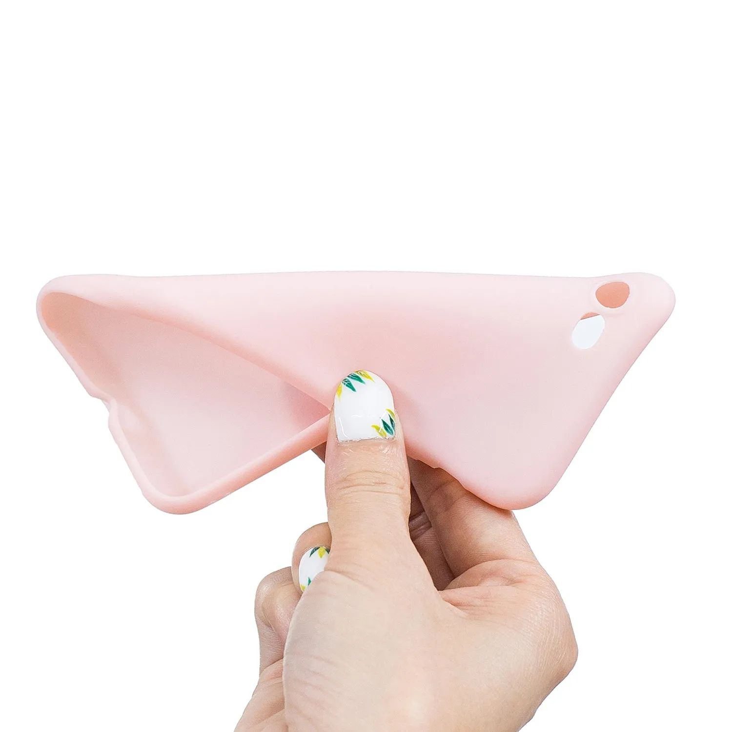 for iPhone 5/5S/SE Lovely Candy Color Matte TPU Anti-scratch Non-slip Protective Cover Back Case Light pink