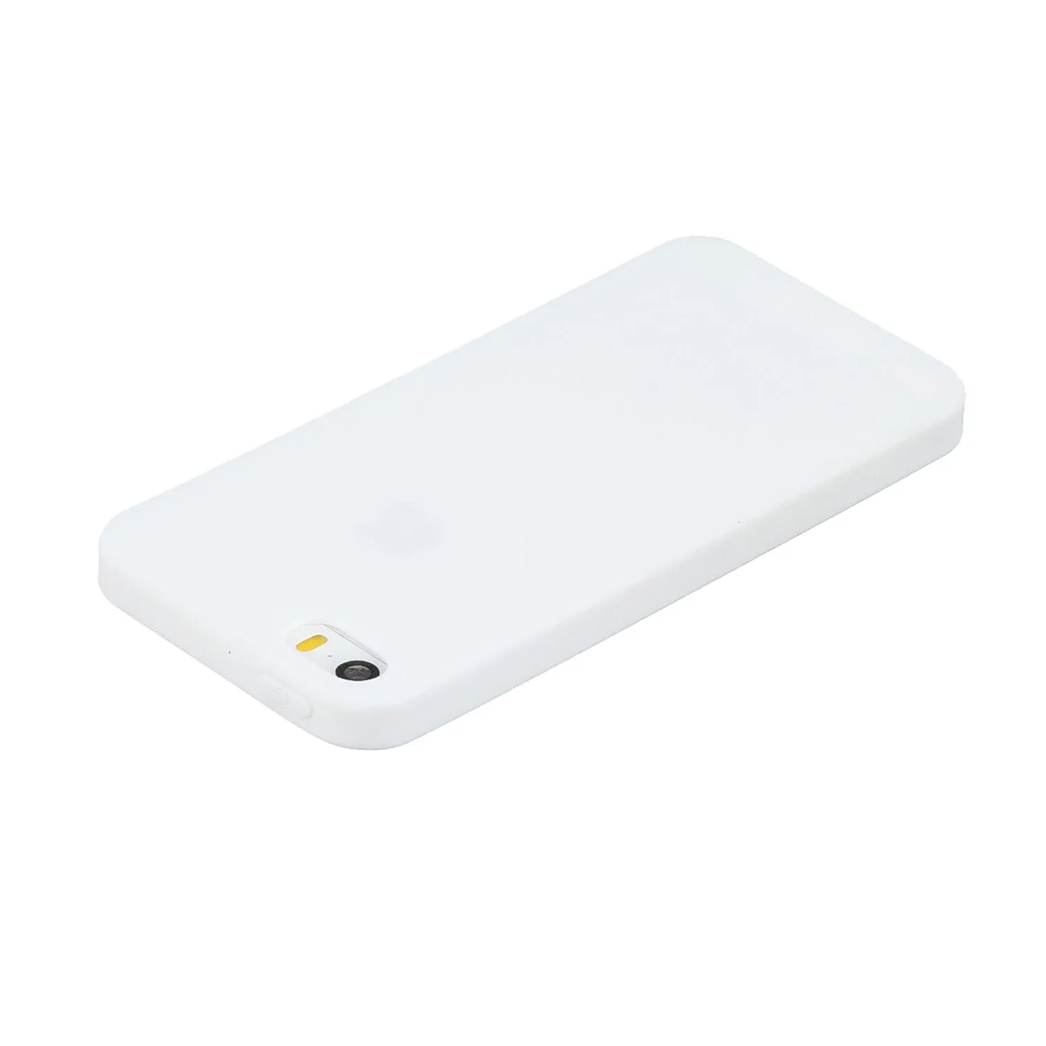 for iPhone 5/5S/SE Lovely Candy Color Matte TPU Anti-scratch Non-slip Protective Cover Back Case white