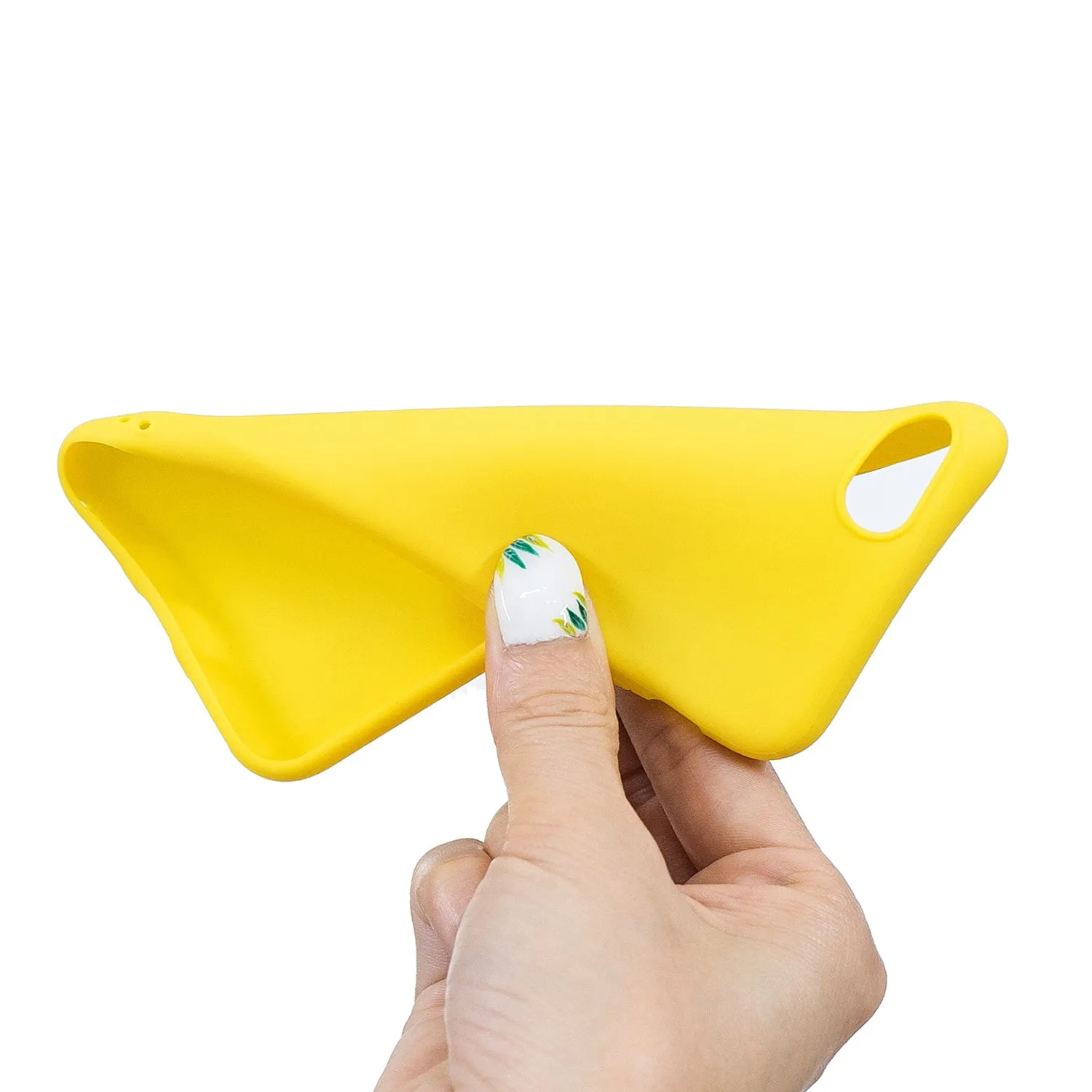 for iPhone 5/5S/SE Lovely Candy Color Matte TPU Anti-scratch Non-slip Protective Cover Back Case yellow