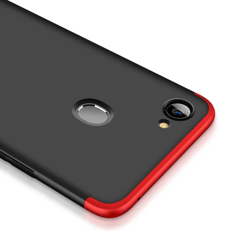For OPPO F7 Ultra Slim PC Back Cover Non-slip Shockproof 360 Degree Full Protective Case blue