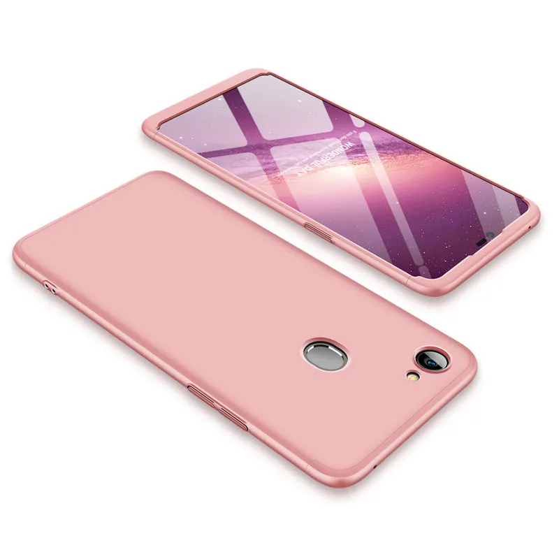 For OPPO F7 Ultra Slim PC Back Cover Non-slip Shockproof 360 Degree Full Protective Case blue