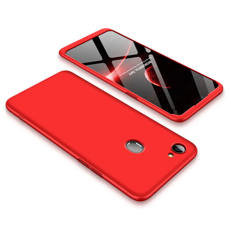 For OPPO F7 Ultra Slim PC Back Cover Non-slip Shockproof 360 Degree Full Protective Case blue