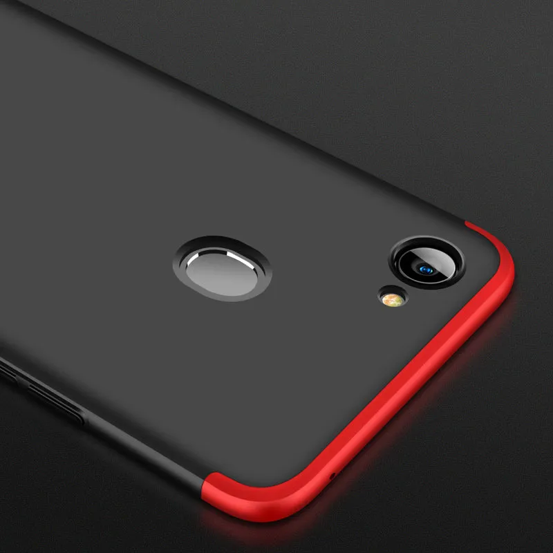 For OPPO F7 Ultra Slim PC Back Cover Non-slip Shockproof 360 Degree Full Protective Case Gold
