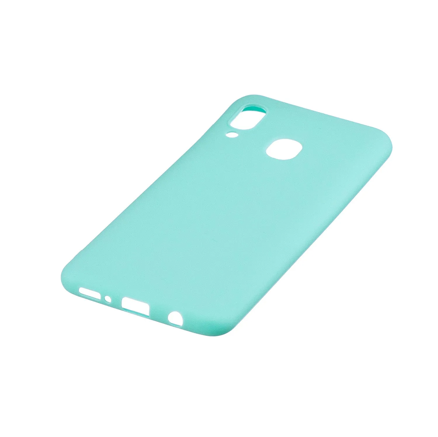 For Samsung A30 Lovely Candy Color Matte TPU Anti-scratch Non-slip Protective Cover Back Case Light blue