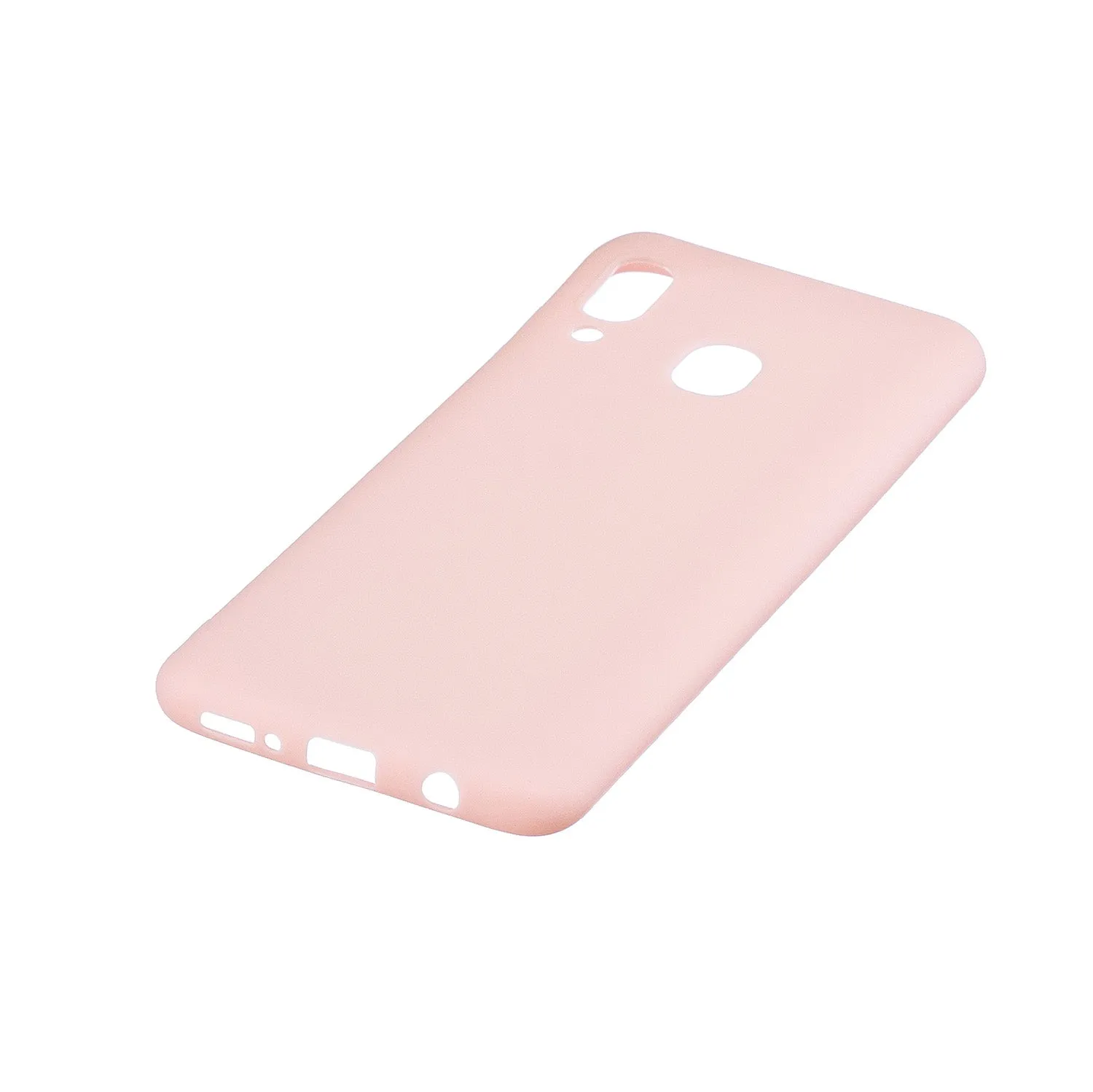 For Samsung A30 Lovely Candy Color Matte TPU Anti-scratch Non-slip Protective Cover Back Case Light pink