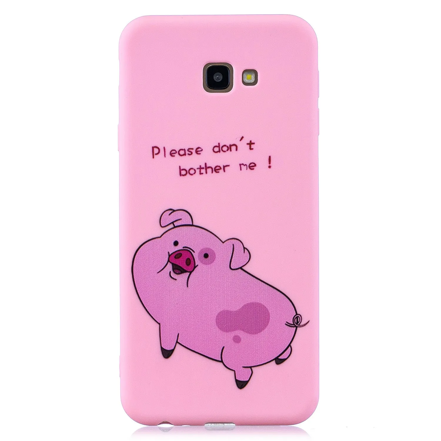 For Samsung A5 2017 Cartoon Lovely Coloured Painted Soft TPU Back Cover Non-slip Shockproof Full Protective Case with Lanyard Rose red