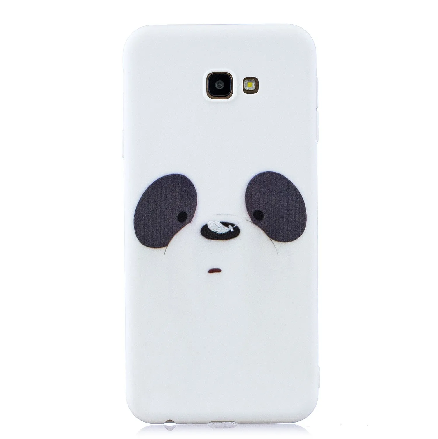 For Samsung A5 2017 Cartoon Lovely Coloured Painted Soft TPU Back Cover Non-slip Shockproof Full Protective Case with Lanyard white