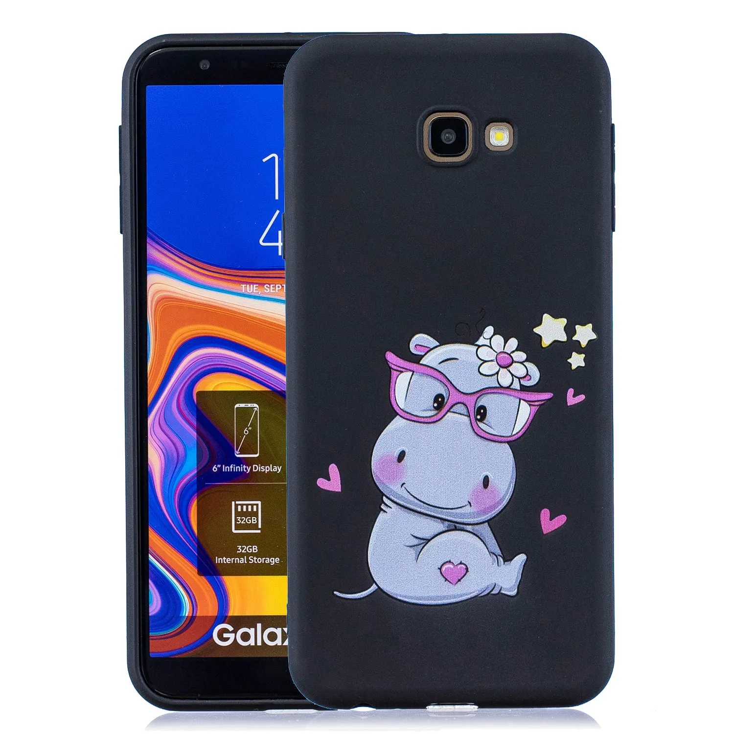 For Samsung A5 2017 Cartoon Lovely Coloured Painted Soft TPU Back Cover Non-slip Shockproof Full Protective Case with Lanyard yellow