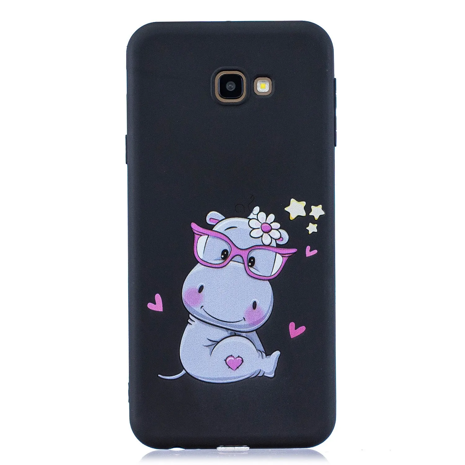 For Samsung A5 2017 Cartoon Lovely Coloured Painted Soft TPU Back Cover Non-slip Shockproof Full Protective Case with Lanyard yellow