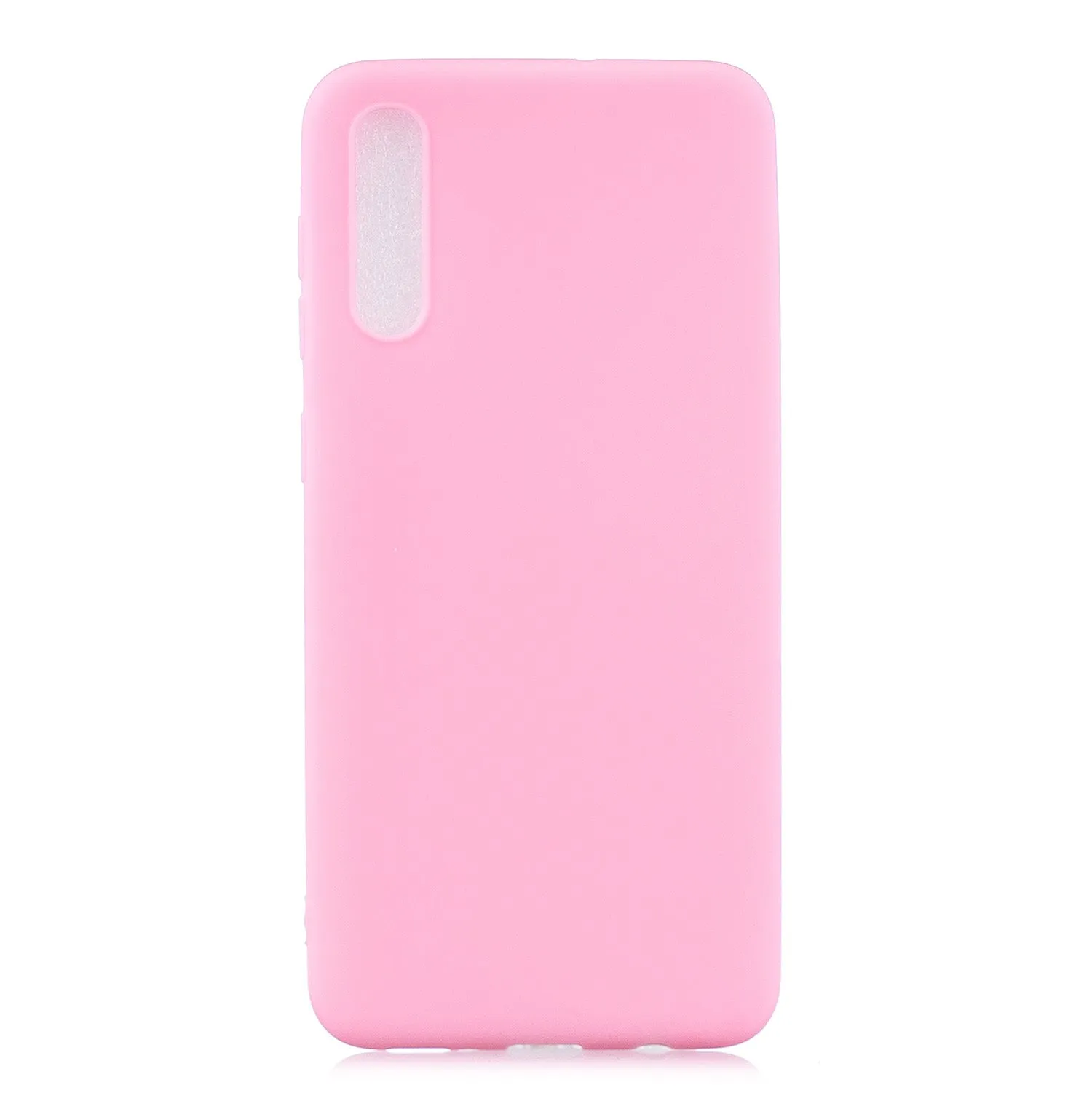 For Samsung A50 Lovely Candy Color Matte TPU Anti-scratch Non-slip Protective Cover Back Case dark pink