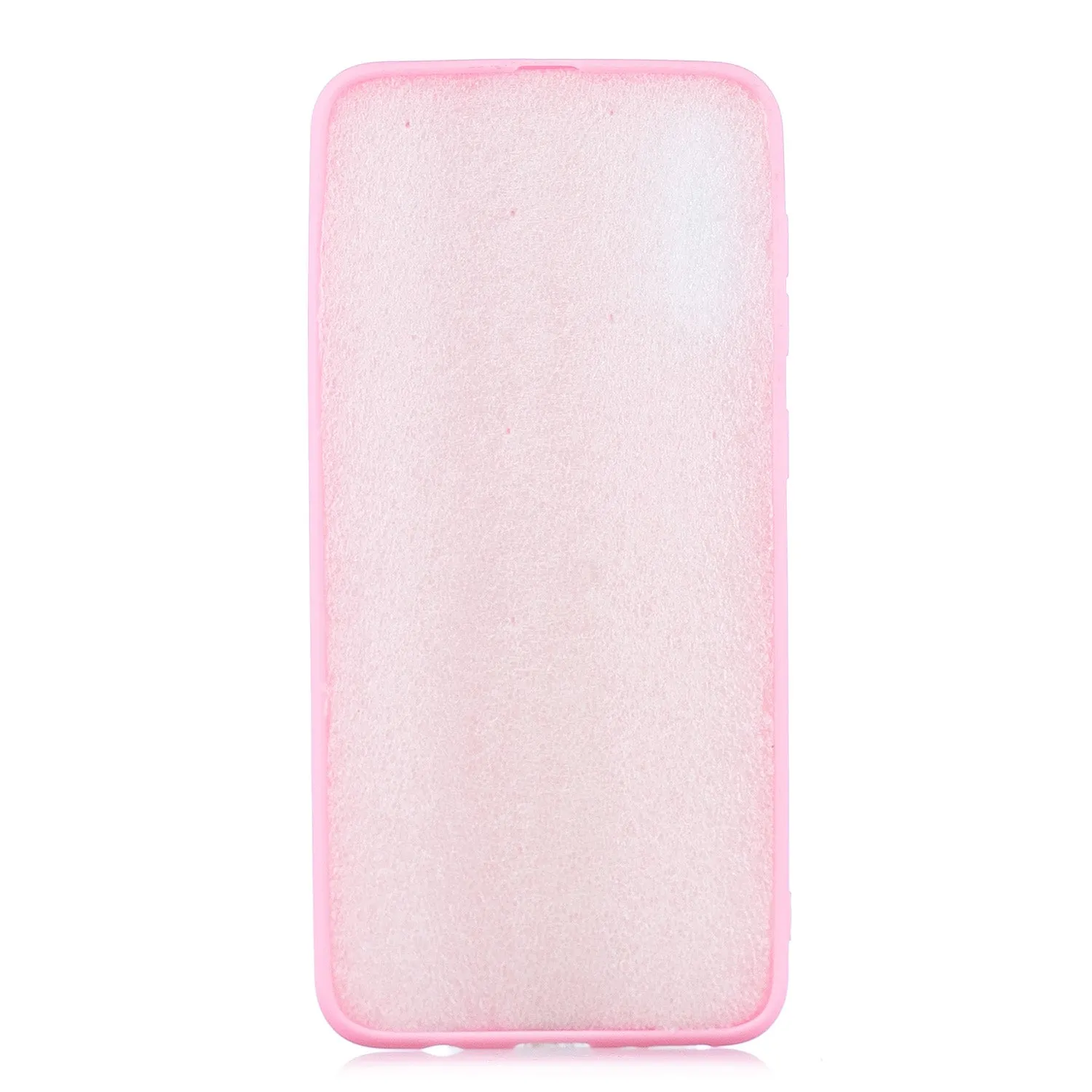 For Samsung A50 Lovely Candy Color Matte TPU Anti-scratch Non-slip Protective Cover Back Case dark pink