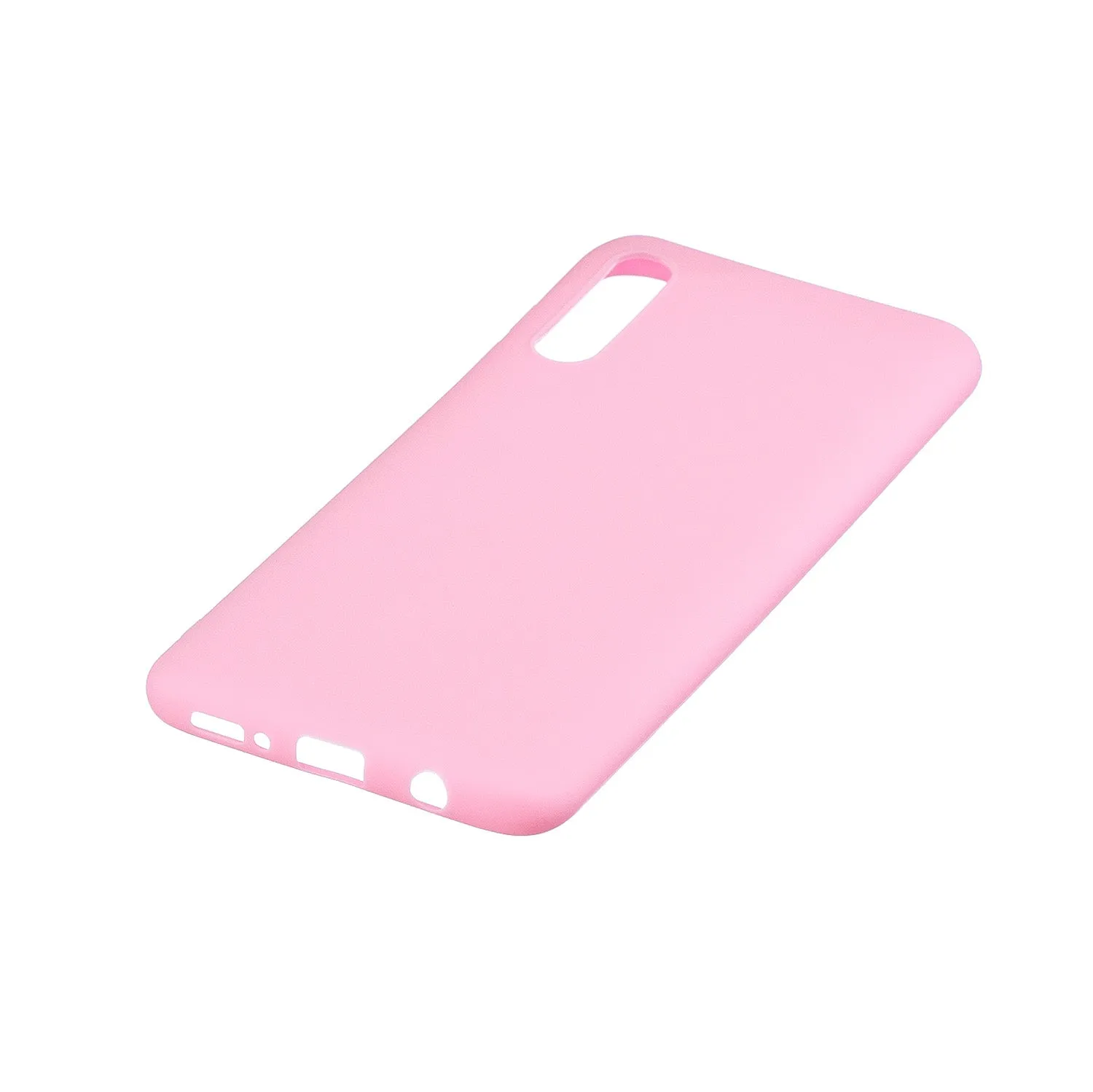 For Samsung A50 Lovely Candy Color Matte TPU Anti-scratch Non-slip Protective Cover Back Case dark pink