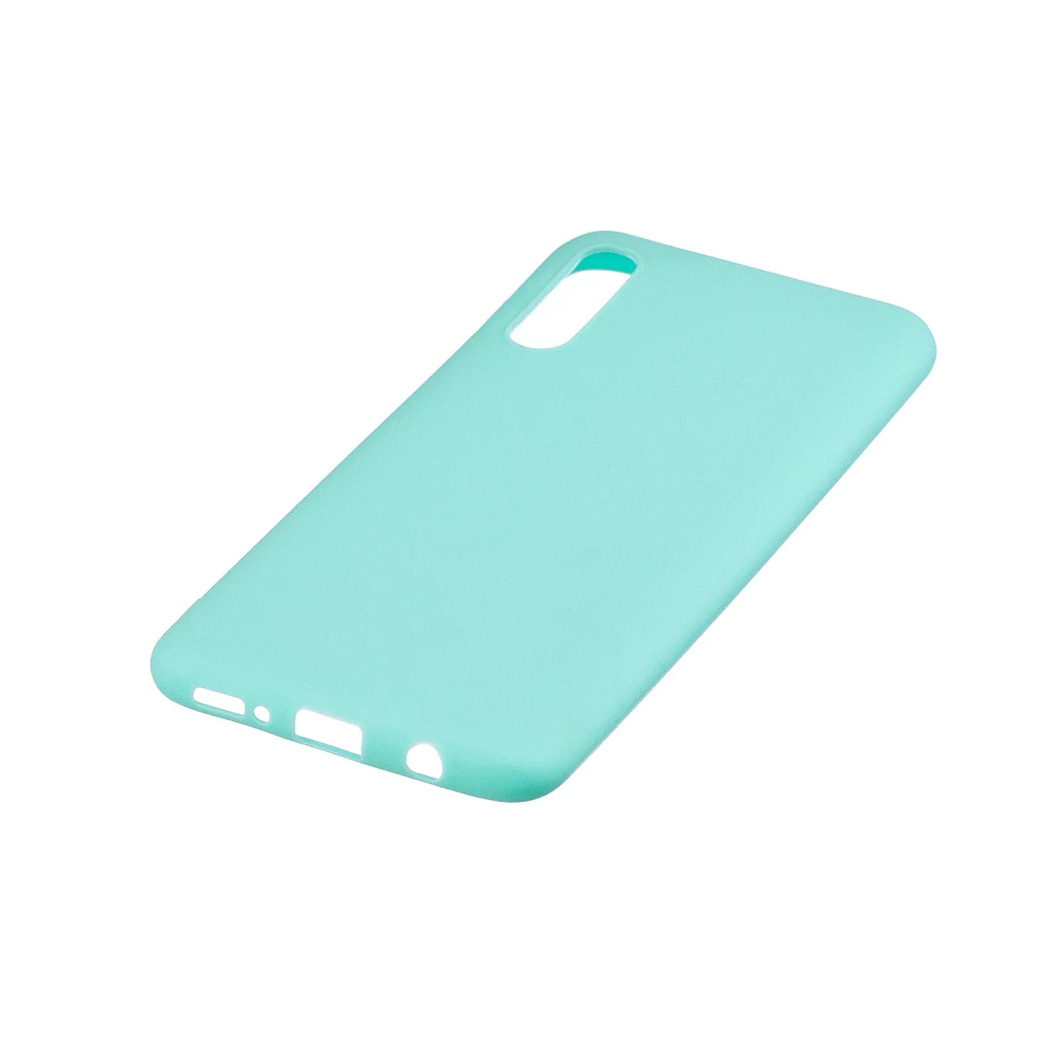 For Samsung A50 Lovely Candy Color Matte TPU Anti-scratch Non-slip Protective Cover Back Case Light blue