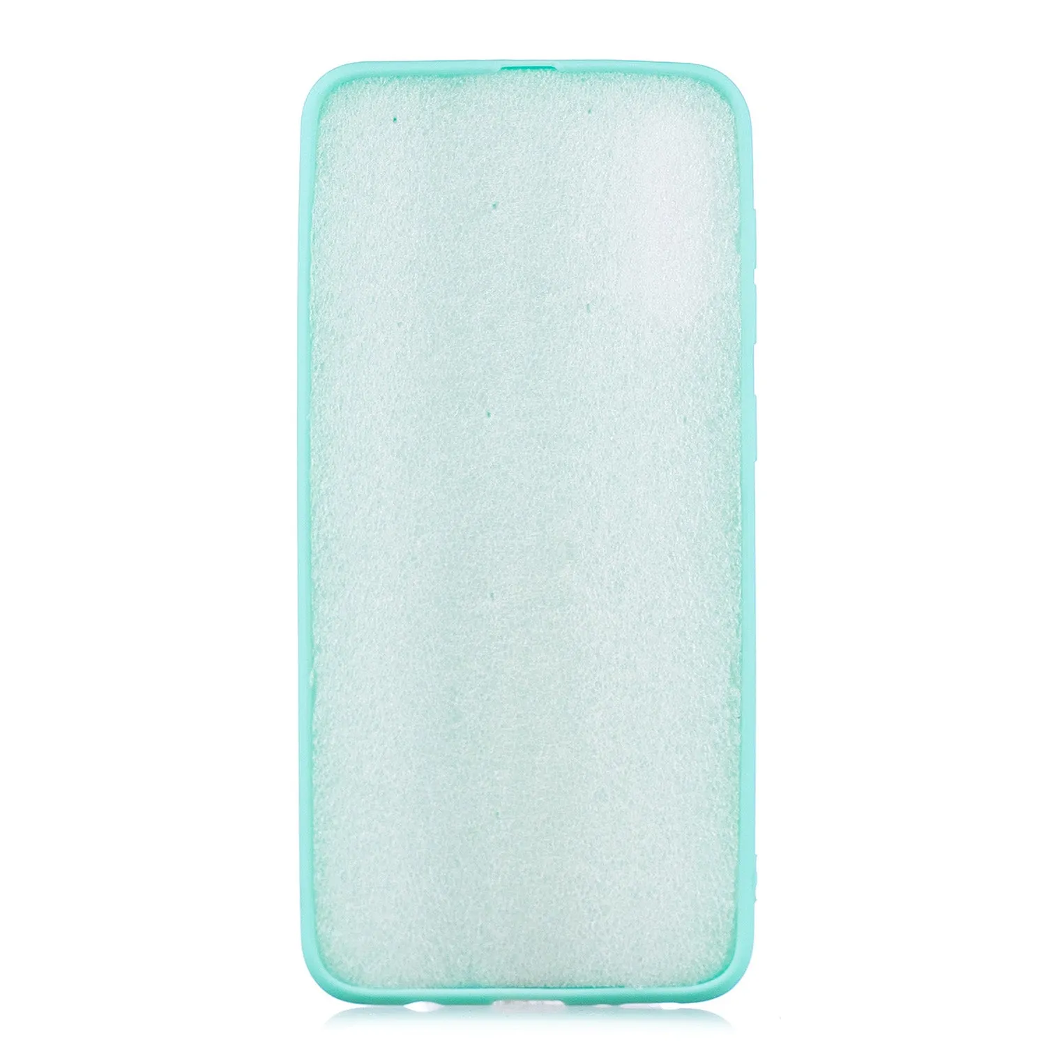For Samsung A50 Lovely Candy Color Matte TPU Anti-scratch Non-slip Protective Cover Back Case Light blue