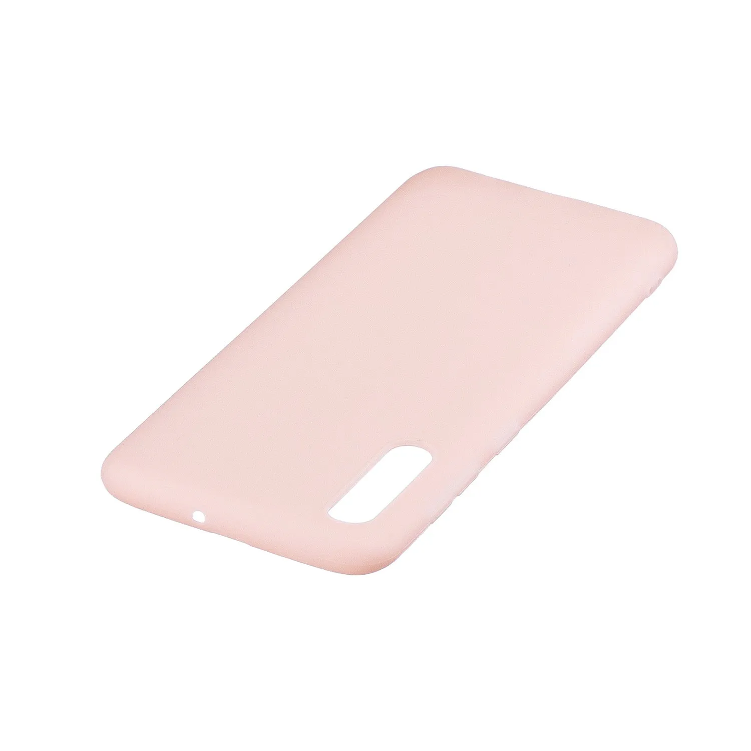 For Samsung A50 Lovely Candy Color Matte TPU Anti-scratch Non-slip Protective Cover Back Case Light pink