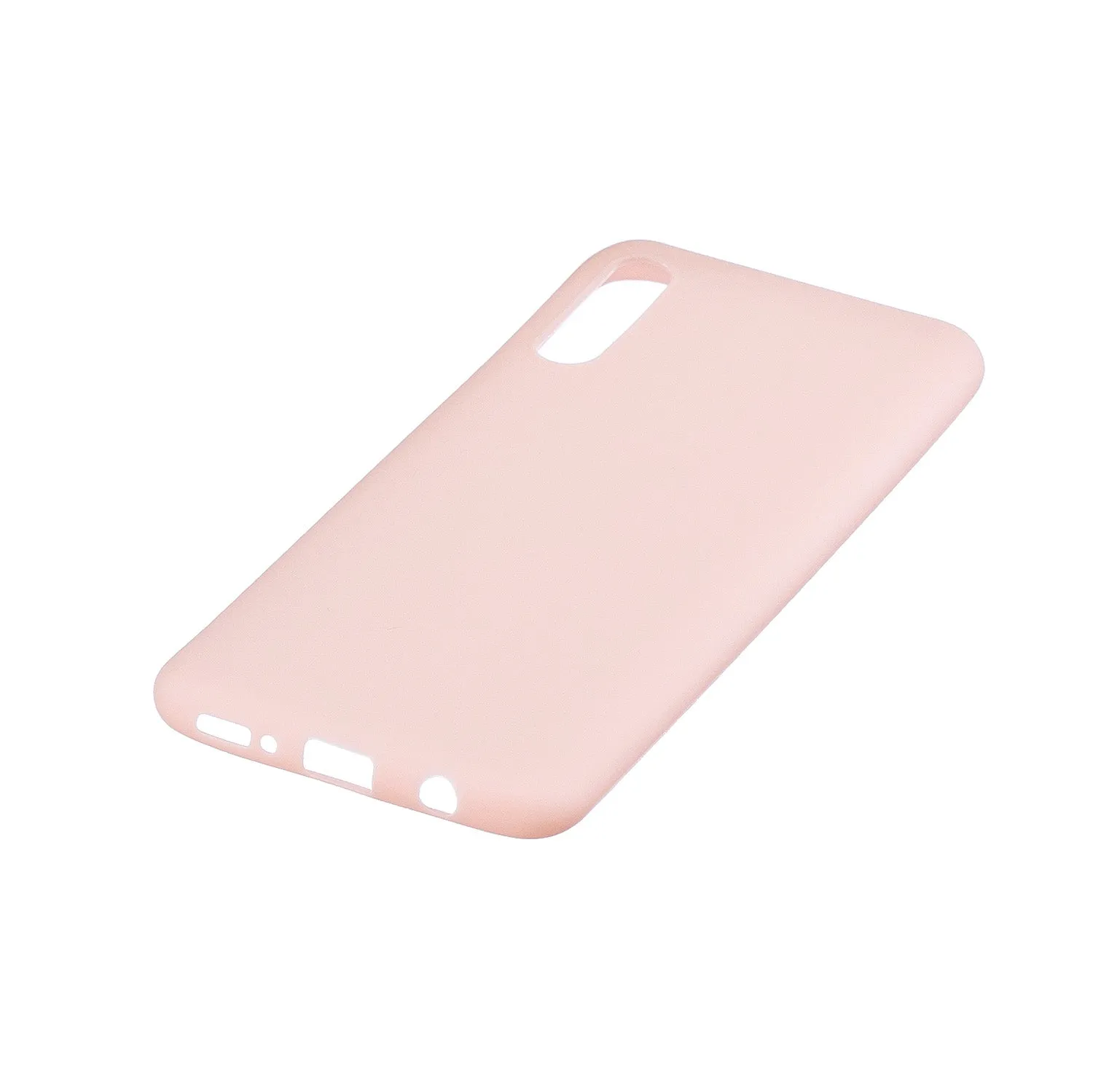 For Samsung A50 Lovely Candy Color Matte TPU Anti-scratch Non-slip Protective Cover Back Case Light pink