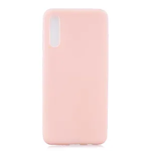 For Samsung A50 Lovely Candy Color Matte TPU Anti-scratch Non-slip Protective Cover Back Case Light pink