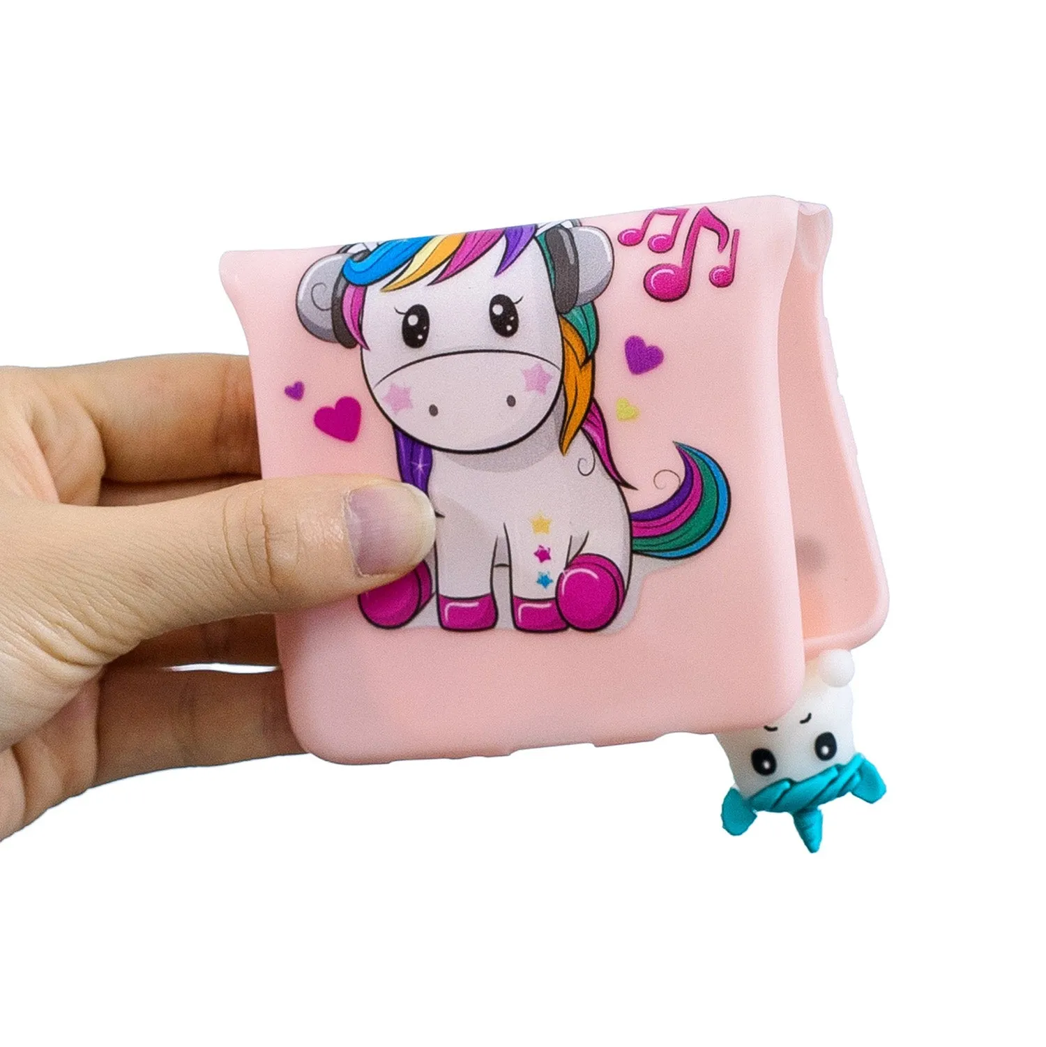For Samsung A6 plus 2018 3D Cartoon Lovely Coloured Painted Soft TPU Back Cover Non-slip Shockproof Full Protective Case Music unicorn