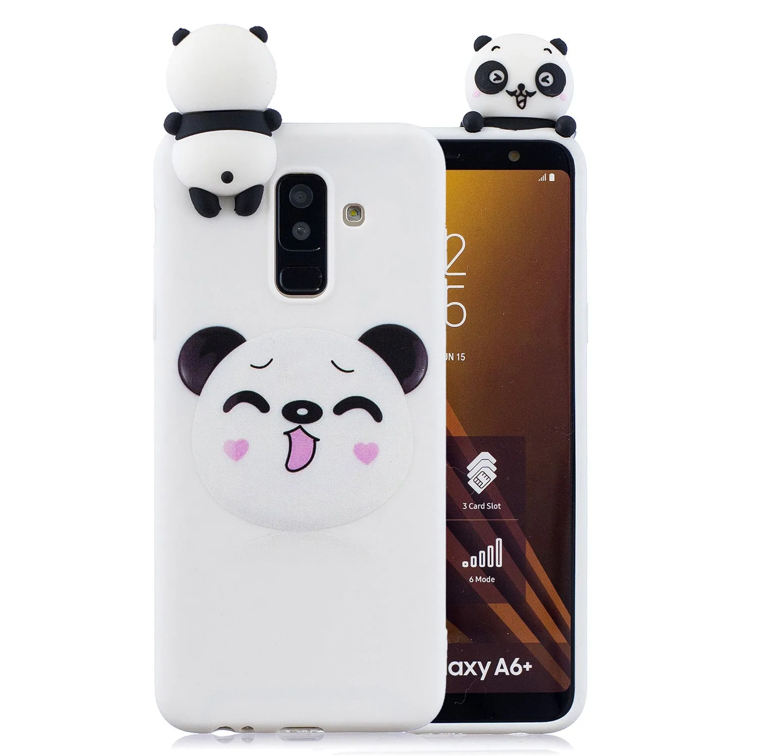 For Samsung A6 plus 2018 3D Cartoon Lovely Coloured Painted Soft TPU Back Cover Non-slip Shockproof Full Protective Case Music unicorn