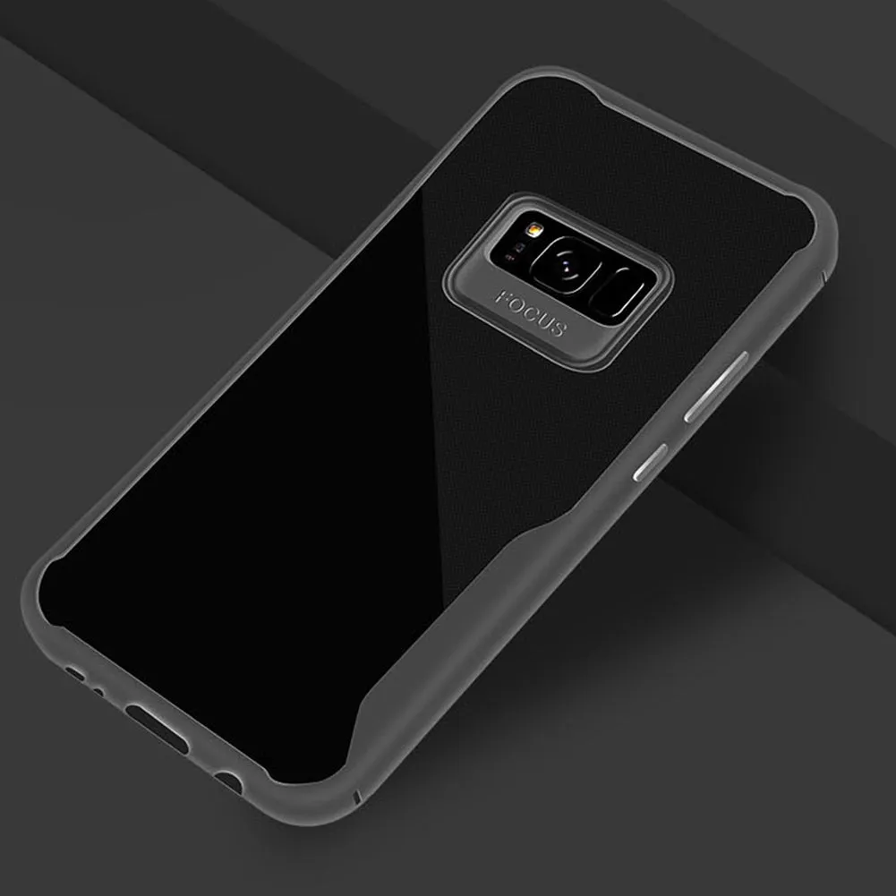 For Samsung A8 2018/A530 Ultra Slim Translucent Back Cover Non-slip Shockproof TPU Full Protective Case  Transparent gray