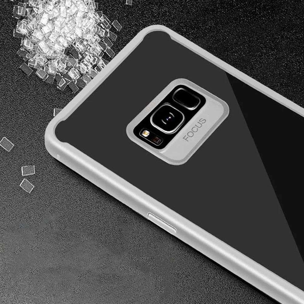 For Samsung A8 2018/A530 Ultra Slim Translucent Back Cover Non-slip Shockproof TPU Full Protective Case  Transparent gray