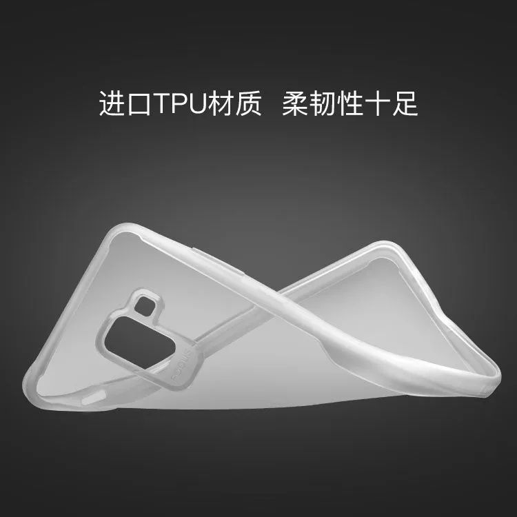 For Samsung A8 2018/A530 Ultra Slim Translucent Back Cover Non-slip Shockproof TPU Full Protective Case  Transparent gray