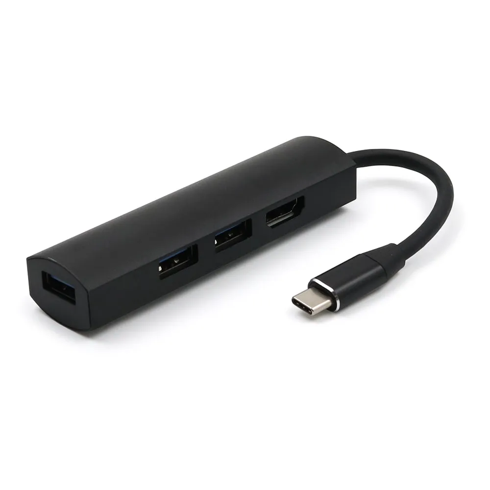 For Type-C Hub3.0   Hdmi4K 4 in 1 Notebook Mobile Phone Adapter Notebook for mate10mate20 P20 P30 Silver