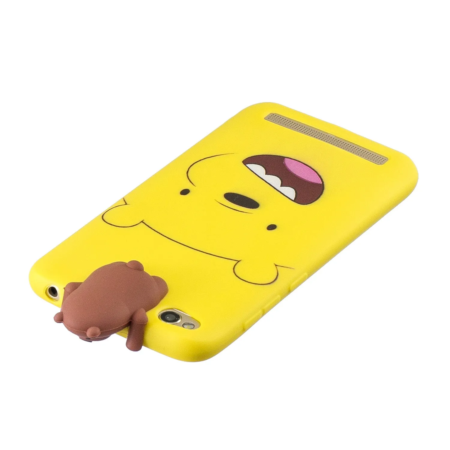 For XIAOMI Redmi 5A 3D Cute Coloured Painted Animal TPU Anti-scratch Non-slip Protective Cover Back Case black