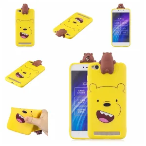 For XIAOMI Redmi 5A 3D Cute Coloured Painted Animal TPU Anti-scratch Non-slip Protective Cover Back Case yellow