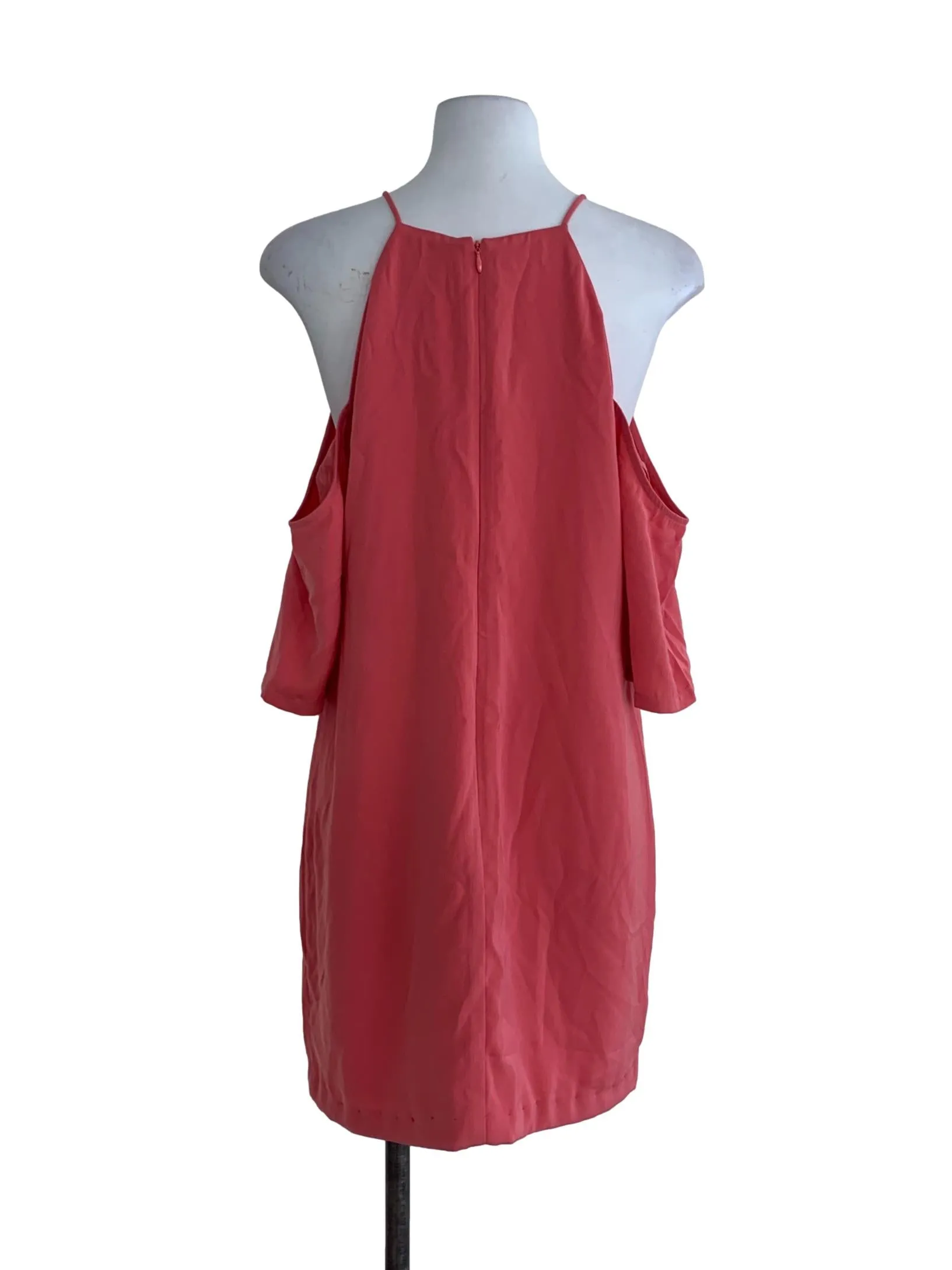 Fuschia Pink Plain Trapezoid Dress