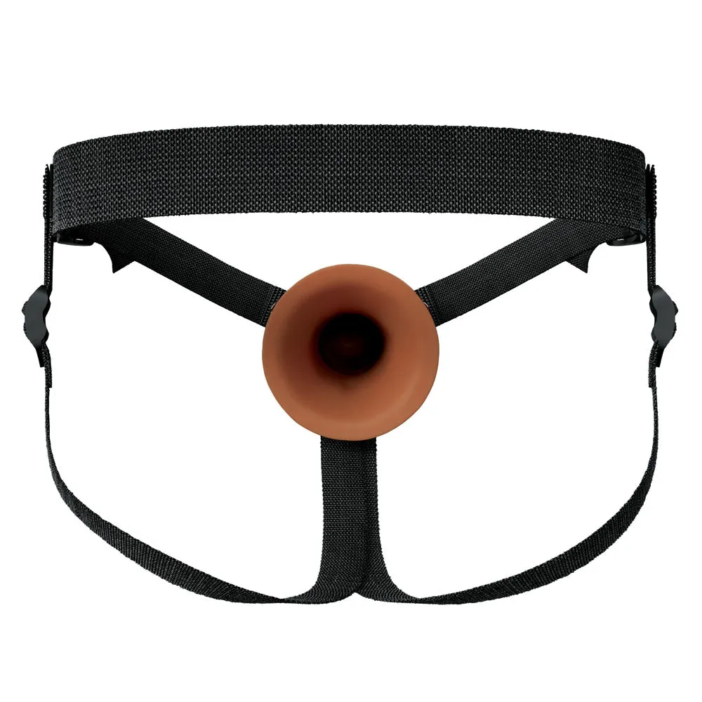 FX Elite 7 Inch Silicone Hollow Strap-On - Tan
