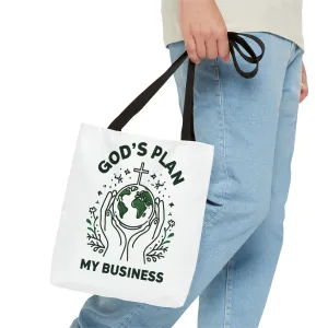God's Plan Inspirational Tote Bag – Durable Canvas Bag with Purposeful Design for Everyday Use