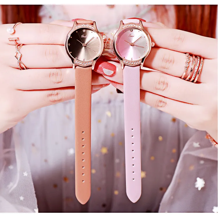 Gradient Dial With Scale Women's Watch