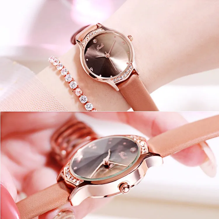 Gradient Dial With Scale Women's Watch