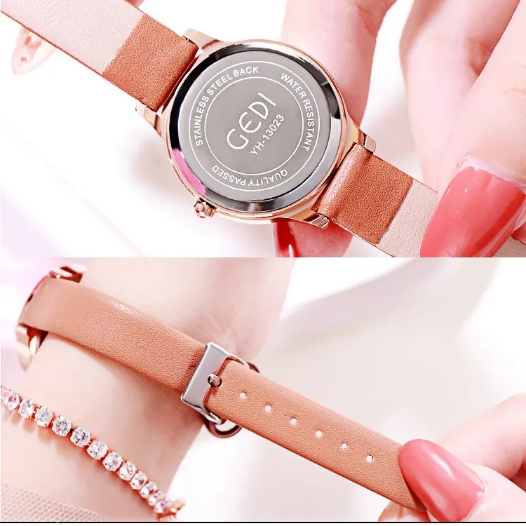 Gradient Dial With Scale Women's Watch